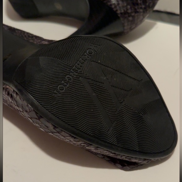 Worthington Snake Skin Black/Gray PeepToe Womans 4” Heels Size 8.5 US. NWOT - Picture 10 of 12